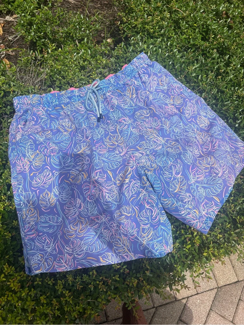 Peter Millar Mens Swim Trunks Small Atlantic Blue Fish MS22P14 Swimwear XL